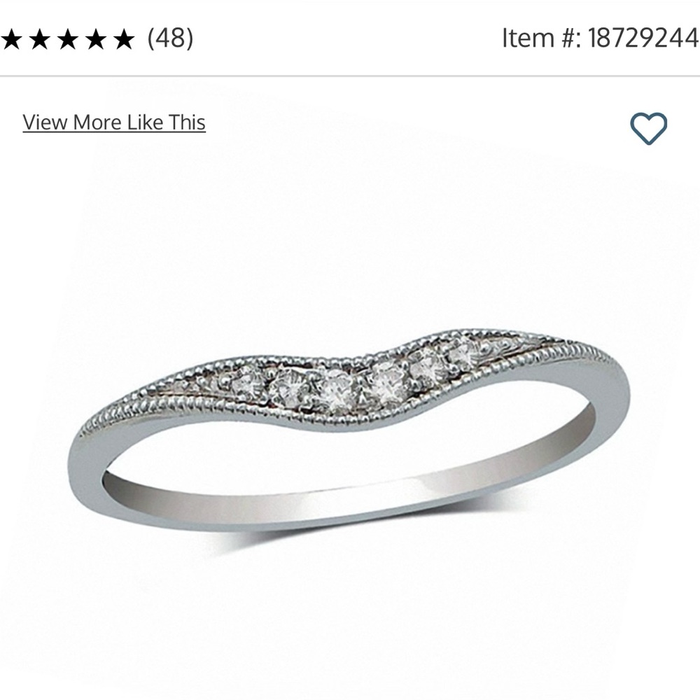 Zales 1/20CT TW White Gold Wedding Band Ring